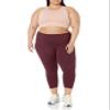 Amazon Essentials Women's Active Sculpt Mid Waist Capri Leggings, Dark Burgundy, Small (Previously Core 10) view 4