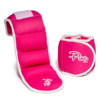 Ankle Weights Set (2 x 5lb Cuffs) - 10lbs in Total - for Women, Men and Kids  Used for Workouts at Home, Pilates, Yoga, Boxing, Dancing and Resistance Training, Pink