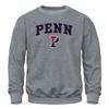 Barnesmith University of Pennsylvania UPenn Quakers Adult Unisex Crewneck Sweatshirt, Spirit, Charcoal Grey, Small view 1