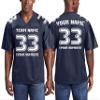 NACRE APPAREL Custom Replica Football Jerseys for Men Front-Back and Shoulder Add Your Team Name Number Jersey (True Navy), X-Large view 1
