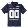 NACRE APPAREL Custom Replica Football Jerseys for Men Front-Back and Shoulder Add Your Team Name Number Jersey (True Navy), X-Large view 4