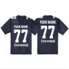 NACRE APPAREL Custom Replica Football Jerseys for Men Front-Back and Shoulder Add Your Team Name Number Jersey (True Navy), 4X-Large view 3