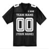Custom Replica Football Jerseys for Men Front-Back and Shoulder Add Your Team Name Number Jersey (Black) view 4