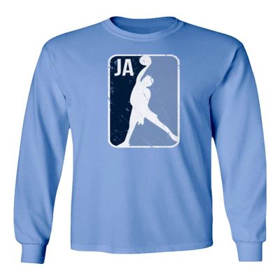 Baku Apparel Air Ja Memphis Star Player Basketball Fans Unisex Long Sleeve T-Shirt (Carolina Blue, Small)