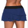 Aleumdr Women's Three Layered Swim Skirted Bikini Swim Bottom Swimdress Navy Blue Black 2XL 18 20 view 3