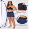 Aleumdr Women's Three Layered Swim Skirted Bikini Swim Bottom Swimdress Navy Blue Black 2XL 18 20 view 4