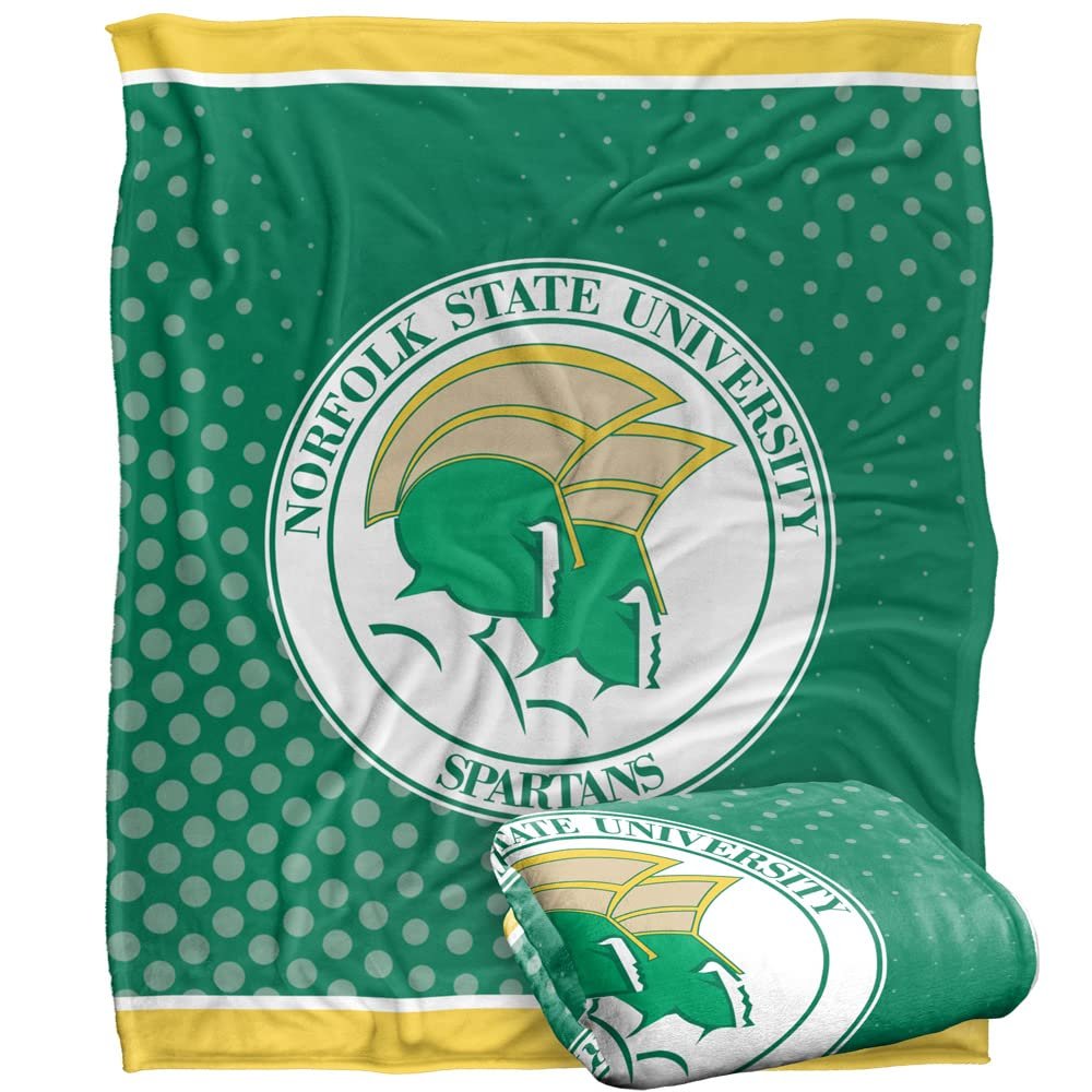Norfolk State University Blanket, 50"X60" Logo Dots, Silky Touch Super Soft Throw