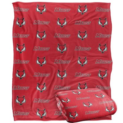 Marist College Blanket, 50"X60" Logo Pattern, Silky Touch Super Soft Throw
