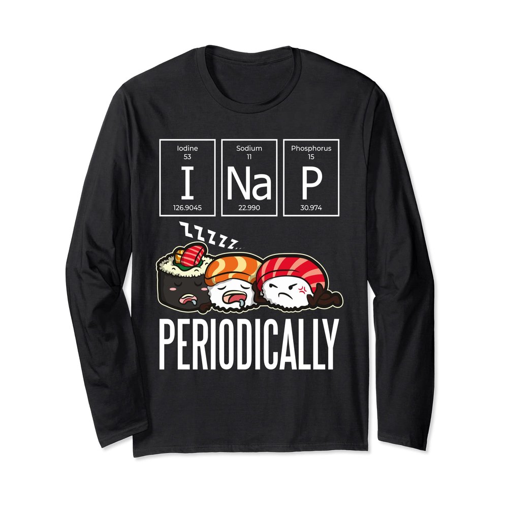 Japanese Anime Kawaii Sushi Napping Long Sleeve T-Shirt