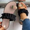 ZBYY Sandals for Women Summer,Pineapple Pearl Flat Sandals Clip Toe Flip Flops Bohemian Casual Slippers Beach Shoes view 4