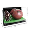 Better Display Cases Acrylic Display Case for Full Size Football and Mini Helmet - Large Rectangle Box with Mirror Case, Black Risers, Wall Mount and Turf Base 19.25" x 8.25" x 8" (B47/A103) view 2