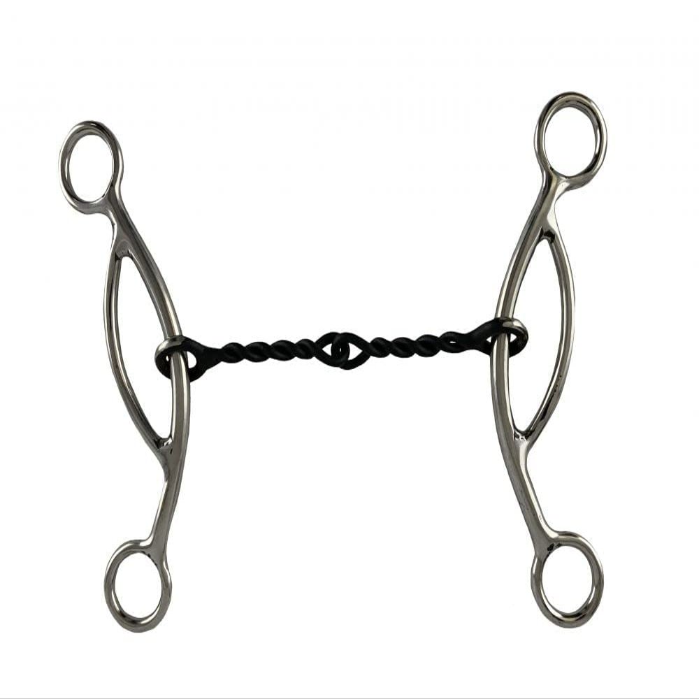 Showman Stainless Steel 5" Sweet Iron Broken Twisted Chain Mouth Bit w/Sliding Gag