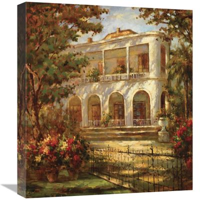 18 x 18 in. Portico at Sunset Art Print - Bolo