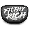 Battle Sports Novelty Football Back Plate  Hard Shell Lower Back Protector with Contoured Foam for High-Impact Protection - Adult, Filthy Rich, Black view 2