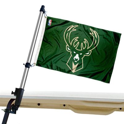 Milwaukee Bucks Golf Cart Flag Pole and Holder Mounting Bracket