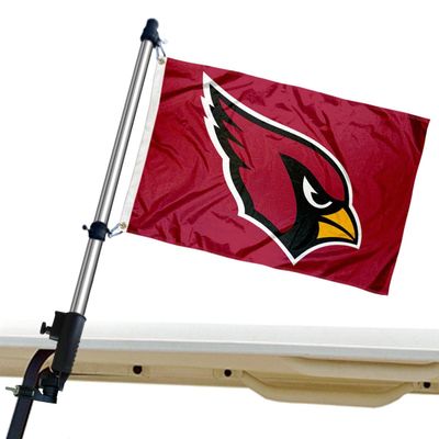 Arizona Cardinals Golf Cart Flag Pole and Holder Mounting Bracket