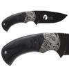 Elk Ridge 8.3" Pakkawood Handle Fixed Stainless Steel Blade Hunting Knife ER-200-09BK Laser Engraved by NDZ Performance in Silver - Bible Psalm 23:4 view 1