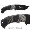Elk Ridge 8.3" Pakkawood Handle Fixed Stainless Steel Blade Hunting Knife ER-200-09BK Laser Engraved by NDZ Performance in Silver - Bible Psalm 23:4 view 3