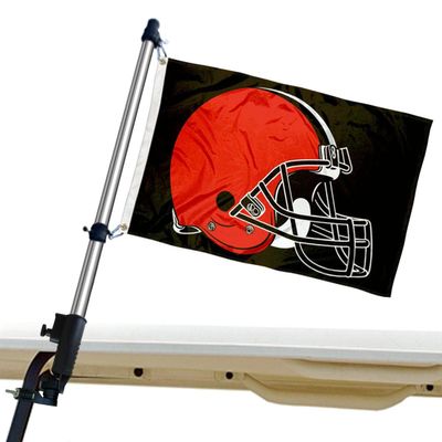 Cleveland Browns Golf Cart Flag Pole and Holder Mounting Bracket