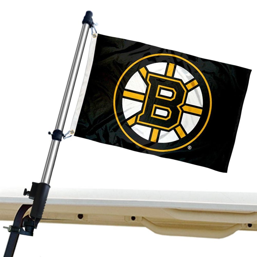 Boston Bruins Golf Cart Flag Pole and Holder Mounting Bracket