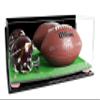Better Display Cases Acrylic Display Case for Full Size Football and Mini Helmet - Large Rectangle Box with Mirror Case, Pink Risers, Wall Mount and Turf Base 19.25" x 8.25" x 8" (B47/A103) view 1