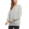 Danskin Ladies' Oversized Crewneck with Pocket, Light Heater Grey, Small view 2