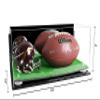Better Display Cases Acrylic Display Case for Full Size Football and Mini Helmet - Large Rectangle Box with Mirror Case, White Risers, Wall Mount and Turf Base 19.25" x 8.25" x 8" (B47/A103) view 2