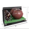 Better Display Cases Acrylic Display Case for Full Size Football and Mini Helmet - Large Rectangle Box with Mirror Case, Silver Risers, Wall Mount and Turf Base 19.25" x 8.25" x 8" (B47/A103) view 2