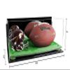 Better Display Cases Acrylic Display Case for Full Size Football and Mini Helmet - Large Rectangle Box with Mirror Case, Green Risers, Wall Mount and Turf Base 19.25" x 8.25" x 8" (B47/A103) view 2