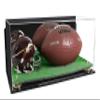Better Display Cases Acrylic Display Case for Full Size Football and Mini Helmet - Large Rectangle Box with Mirror Case, Gold Risers, Wall Mount and Turf Base 19.25" x 8.25" x 8" (B47/A103) view 1