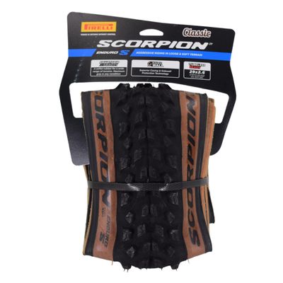 Pirelli Scorpion Enduro S Classic Tan 65-622 (29x 2.6) MTB Bicycle Tire - Designed for Extreme and Loose Courses, 60TPI and Hard Wall Casing- Mountain Bike Tire