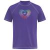 Kanu Surf Girls, Jade Rash Guard UPF 50+ Sun Protection Short Sleeve Swim Shirt, Love Purple, 10 view 1