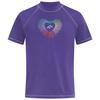 Kanu Surf Girls, Jade Rash Guard UPF 50+ Sun Protection Short Sleeve Swim Shirt, Love Purple, 8 view 1