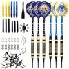 SHOT TAKER CO. EST. 2017 Soft Tip Darts Set - Professional Darts with Customizable Configuration, Aluminum & Plastic Shafts, O-Rings, Flights, Dart Tool, 50PC Extra 2BA Tips (18g-Blue B-STC10442) view 1