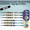 SHOT TAKER CO. EST. 2017 Soft Tip Darts Set - Professional Darts with Customizable Configuration, Aluminum & Plastic Shafts, O-Rings, Flights, Dart Tool, 50PC Extra 2BA Tips (18g-Blue B-STC10442) view 2