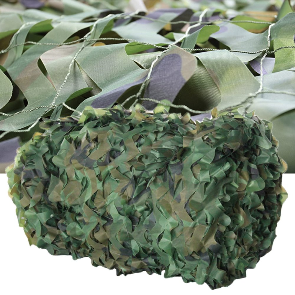 YHBZ Woodland Camouflage Netting,Backdrop Decoration Camo Net,Oxford Polyester Anti-UV,Ideal as Sun Protection Privacy Screen for Bars,Garden,Camping,Leisure,Customizable,2x3m(7 * 10ft)
