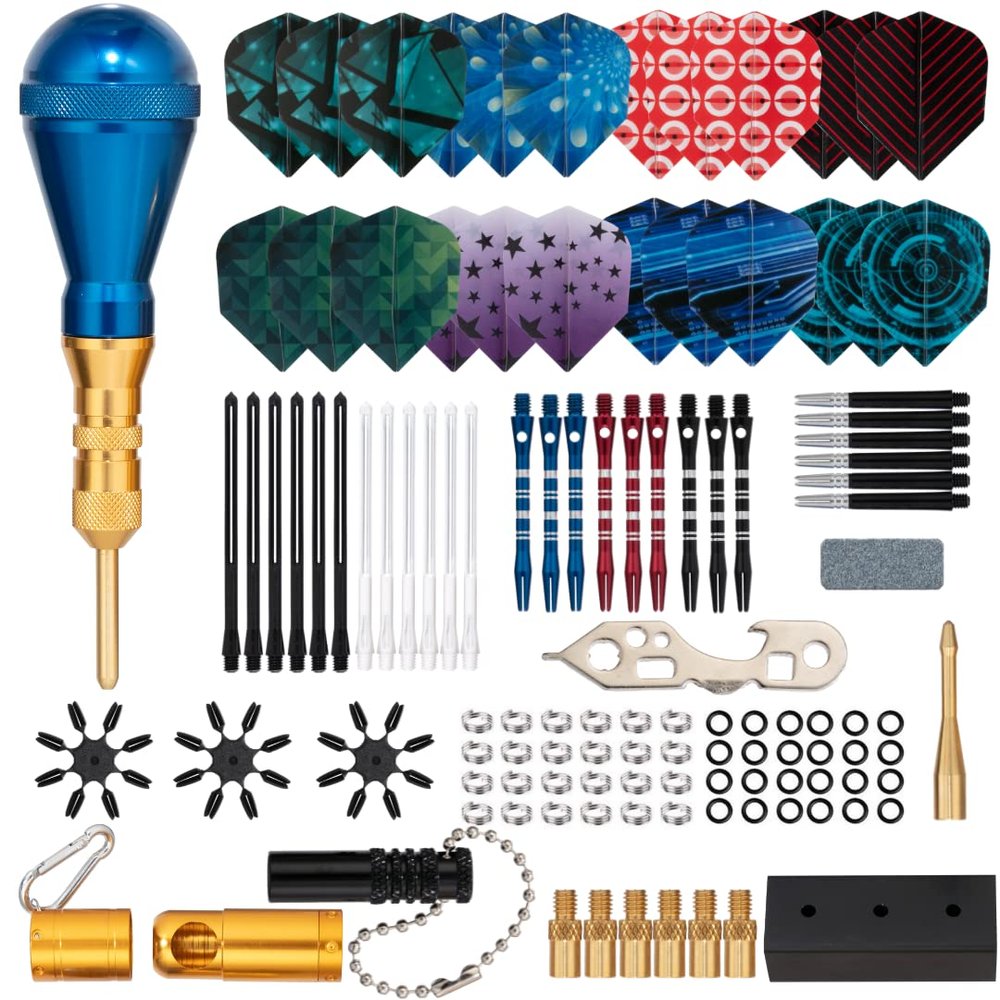 SHOT TAKER CO. EST. 2017 Deluxe Darts Tune up Kit Box | Flights, Sharpener, Shafts, O-Rings, Flight Savers, Accessories (10447-Deluxe)