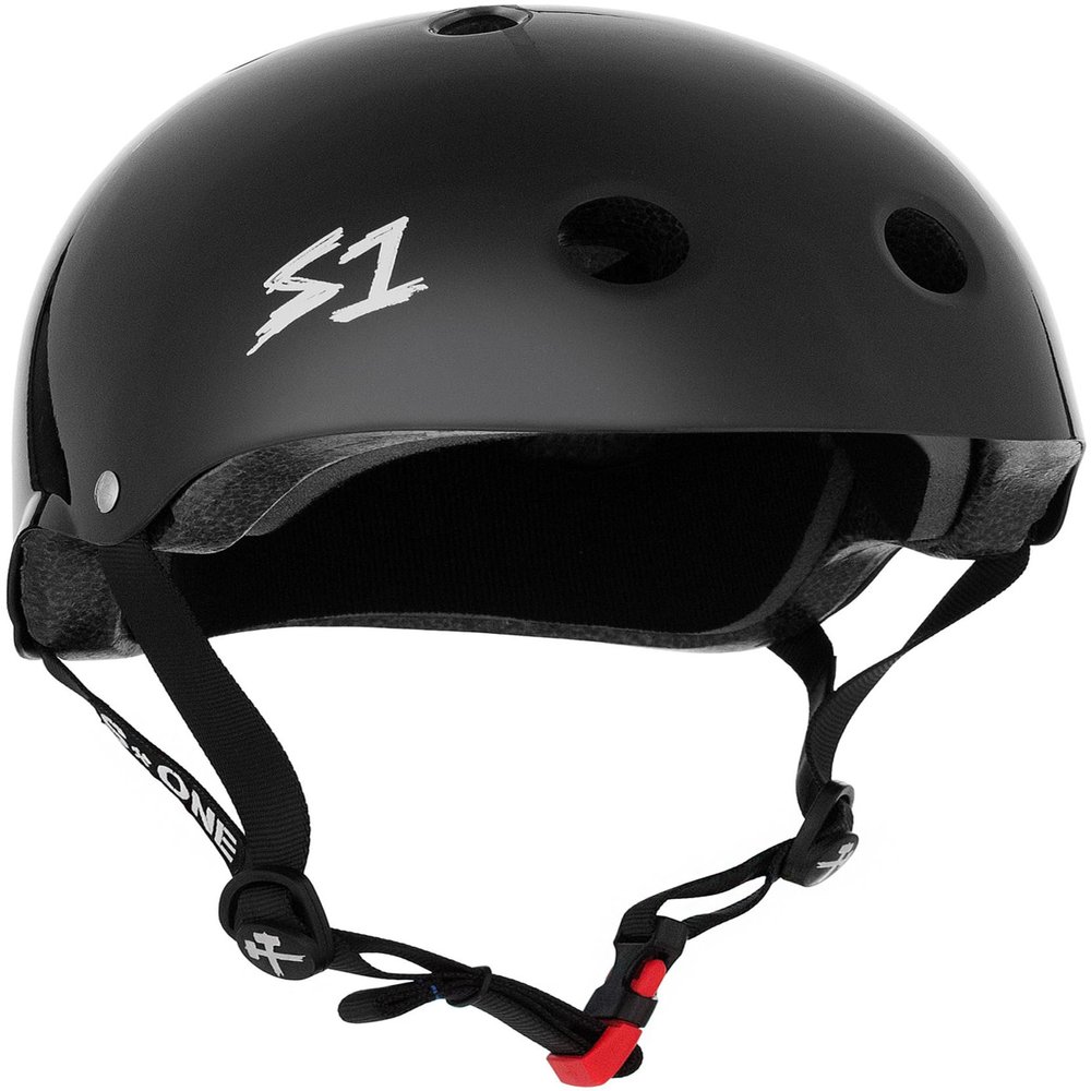 S1 Mini Lifer Helmet for Skateboarding, BMX, and Roller Skating - EPS Fusion Foam, CPSC & ASTM Certified - Black Gloss Large (20")