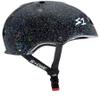 S1 Mini Lifer Helmet for Skateboarding, BMX, and Roller Skating - EPS Fusion Foam, CPSC & ASTM Certified - Black Gloss Glitter Medium (19.5") view 3