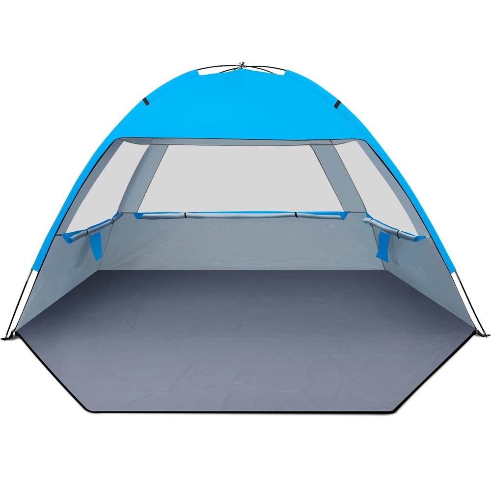 Gorich Beach Shade Tent for 4-5 Person with UPF 50+ UV Protection, Portable Sun Shelter Canopy, Lightweight & Easy Setup Cabana, Blue