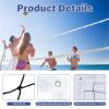 Professional Volleyball Replacement Net with Storage Bag - Standard 31FT x 3FT Training Volleyball Net for Beach, Swimming Pool, Schoolyard, Backyard, Sports view 3