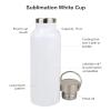 MAIKESUB 4 Pcs 20oz Sublimation Stainless Steel Sports Water Bottle Double Wall Insulated Bottle with Handle and Leak-Proof Lid for Cyclists Runners Hikers Gift (White) view 3