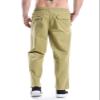 Men's Lightweight Casual Pants Elastic Waist Pull On Work Travel Boys Husky Pants Khaki 30 view 2