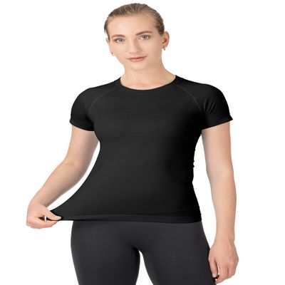 MathCat Workout Shirts for Women,Workout Tops for Women Short Sleeve,Yoga T Shirts for Women,Breathable Athletic Gym Shirts Black