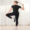 MathCat Workout Shirts for Women,Workout Tops for Women Short Sleeve,Yoga T Shirts for Women,Breathable Athletic Gym Shirts Black view 3