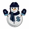 Rico Industries NHL Hockey Seattle Kraken Snowman Shape Cut Pennant - Home and Living Room Dcor - Soft Felt EZ to Hang view 1