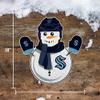 Rico Industries NHL Hockey Seattle Kraken Snowman Shape Cut Pennant - Home and Living Room Dcor - Soft Felt EZ to Hang view 4