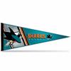 Rico Industries NHL Hockey San Jose Sharks Primary 12" x 30" Felt Wall Dcor Pennant - Great for Home/Bed Room/Man Cave Dcor view 1