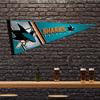 Rico Industries NHL Hockey San Jose Sharks Primary 12" x 30" Felt Wall Dcor Pennant - Great for Home/Bed Room/Man Cave Dcor view 2