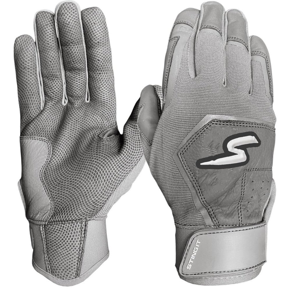 Stinger Sports Color Crush Batting Gloves, Smoke, Youth XL